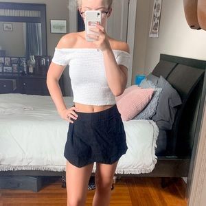 Gap Black Linen Wrap Skort